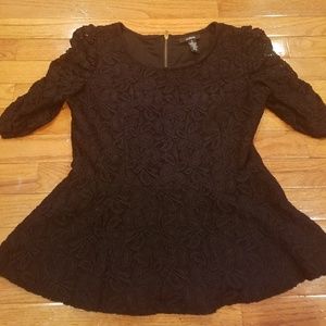 Alfani Peplum Lace Top
